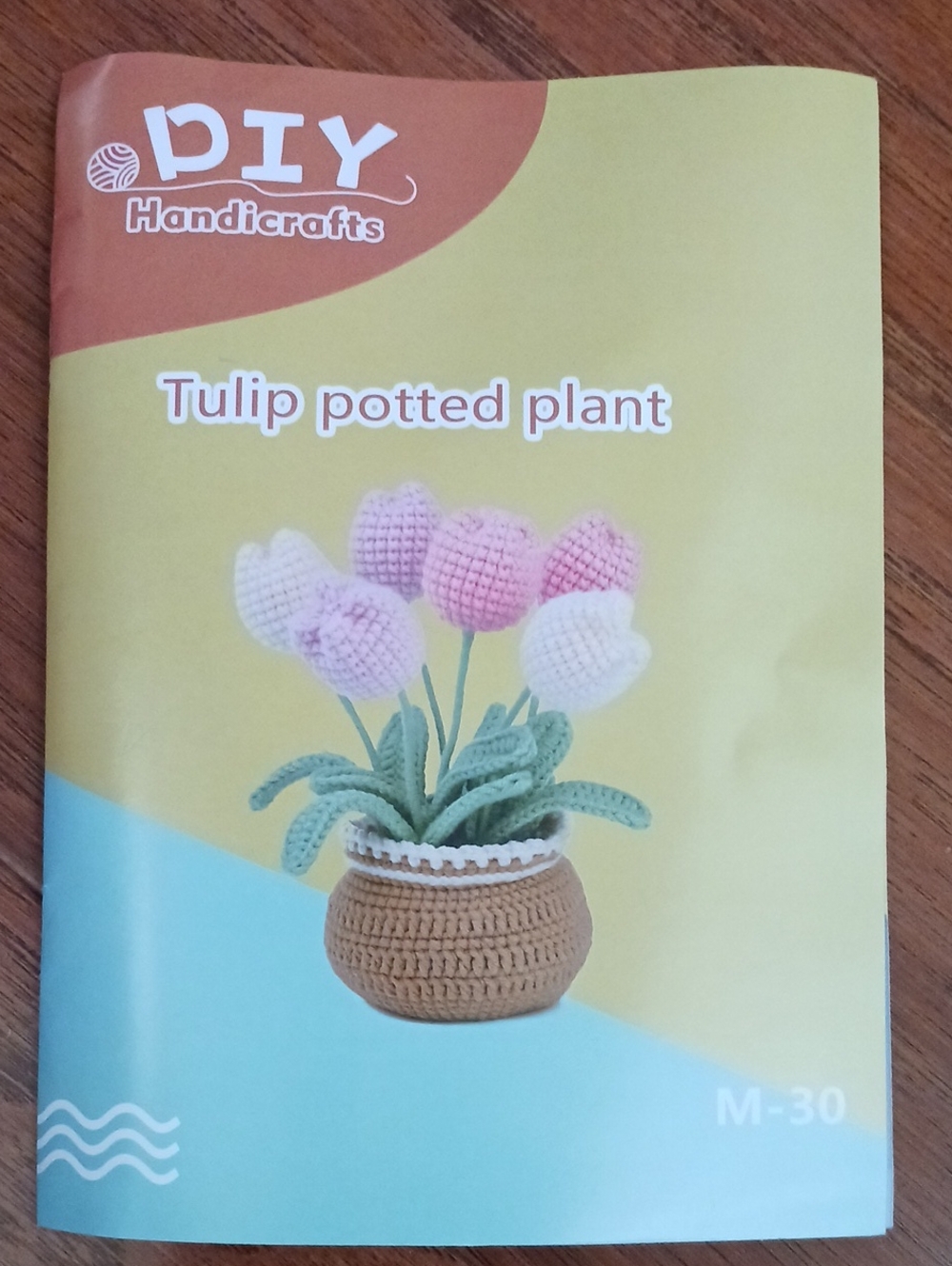 DIY Handicrafts Tulip Potted Plant Crochet Kit Pink White Beginner M-30 Craft